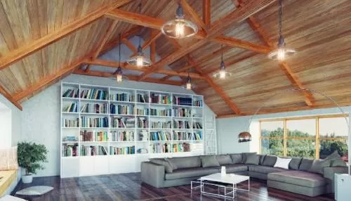 Room With Peak Roof Specialty Lighting